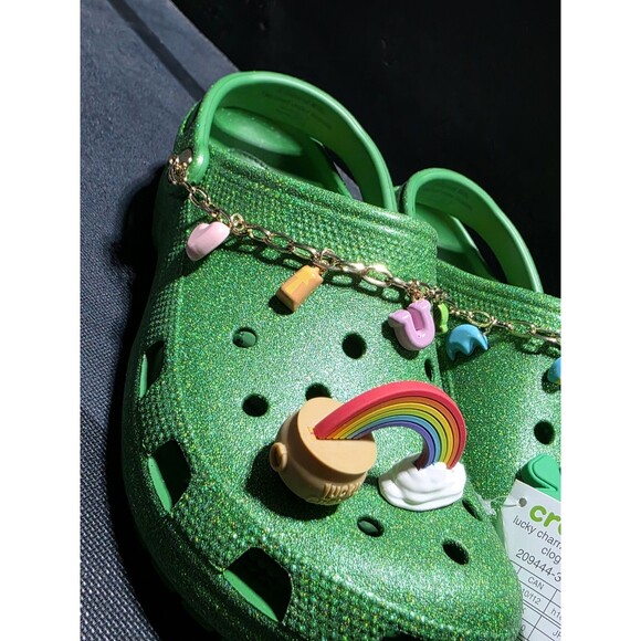 ? New CROCS Lucky Charms Clasic Clog Cereal Kelly Green Size Men’s 11 Jibbitz main image 15